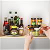 Cocolemon portaspezie girevole 2 pezzi, Organizer cucina ripiano girevole cucina,organizzatore porta spezie per riporre barattoli e spezie, trasparente, Diametro 23,5 cm