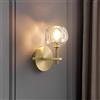 CRFASIBE Applique da Parete in Cristallo Oro, Lampada a Muro G9, Luce Calda