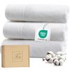 Ferò Set Asciugamani Ospite Lusso 3 Pezzi, Cotone Premium 100% 550 g/m², OEKO-TEX, Asciugamani Piccoli Ultra Morbidi e Assorbenti, Design Italiano, Asciugamani Bidet 30x50 cm, Bianco