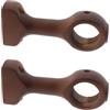 GIRASOLE HOME Staffa Corta 112mm in Legno per Aste di Diametro Fino a 28mm 2 Pezzi (Noce)