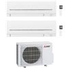 Mitsubishi Climatizzatore DualSplit Linea Plus MSZ-AP 7000 + 7000 btu con MXZ-2F42VF4 Inverter R-32 Wi-Fi Classe A+++ ,