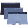 Emporio Armani Men's 3-pack Mixed Waistband Boxer, Uomo, Oxford/Indigo/Marine, S