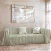Il Tuo Artigiano Design Telo copritutto cotone - Telo copridivano 3 posti e 2 posti, Copriletto singolo e Copriletto Matrimoniale made in Italy - Copri Divano Artigianale (Verde, 260x280 cm)