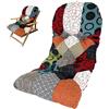 Marvin Cuscino Per Poltrona Sedia Sdraio Relax Giardino Esterno Tessuto In Legno Imbottito Reclinabile Pieghevole Patchwork