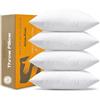 Adam Home Set di 4 Cuscini per divano 45cm x 45cm imbottitura cuscini (18 x 18 pollici) Interno per Cuscino Bianco Soffice a Rimbalzo Rapido, Cuscini divano Fibra Cava Perfetta per per Divano