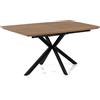 Brigros WeHome - Tavolo Da Pranzo Allungabile In Legno Mdf, Tavolo Gambe Incrociate In Metallo, Tavolo In Legno Dimensioni (LXPXA): 150-190x90x76h cm (Rovere)