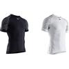 X-Bionic Invent 4.0 Set Bianca e Nera Maglie Termiche Uomo Manica Corta a Compressione per Running, Sci, Ciclismo, Fitness, Sport Invernale, S