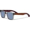 GOWOOD Occhiali da sole per uomo e donna in legno | Aste in vero legno di Noce e telaio in acetato trasparente | Lenti scure Cat3 CE protezione UV400 (nere)