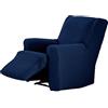 ECOMMERC3 | Fodera per poltrona con gambe insieme relax, elastica, in jacquard, colore blu, regolabile, traspirante, anti-usura, facile da mettere e rimuovere