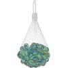 MIK funshopping Biglie di vetro colorate, gioco di marmi, decorazione per piante in vetro, multicolore, 15 mm, 100 pezzi, 550 g