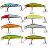 Senven Esche Artificiali Minnow Lures Hard Baits Crank Abs For Bass Fishing Tackle, esca pesca in mare e acqua dolce, rigida bionica - 8Pcs