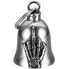 MOCY BELL - Moto campana MIDDLE FINGER Portafortuna MOCY BELL Acciaio inox Argento