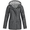 Generic Cappotti da donna dalla vestibilità classica giacche calde da donna più giacca esterna antivento con cappuccio solido cappotto da donna impermeabile impermeabile da donna cappotto da donna giacca
