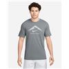 Nike Trail Logo M - T-shirt Running - Uomo - Grigio