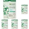 Garnier SkinActive Hydra Bomb Maschera Viso in Tessuto Super Idratante Opacizzante per Pelli Miste o Grasse, 32 gr (Confezione da 5)