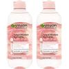 Garnier Acqua di Rose Micellare per Pelli Spente e Sensibili, 400 ml, 1 Unità, Confezione da 2