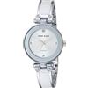 Anne Klein - Orologio da donna a bracciale rigido, con quadrante con vero diamante, Bianco/Argento