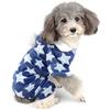 Zunea Pigiama per Cani Piccola Taglia Invernale Cappotto Tuta con cappuccio per Cuccioli Cane Gatti Morbido Caldo Giubbotti Vestiti Felpa Abbigliamento Cani Costume per Natale Halloween Blu L