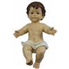 DRW Figura Bambino Gesù Abito Crema e Oro in Resina Dipinto a Mano 14x28x9 cm
