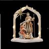 DRW Mistero classico di 1 pezzo con bambino in culla e portale legno dipinto a mano 14x16 cm