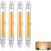 Generico Lampadine LED R7S 118mm 20W, Lampada LED 118mm R7S Sostituisce Alogena 200W Dimmerabile, 2000LM, Lampadina R7S LED 118mm Bianco Caldo 2700K, Doppia Estremità COB Luce Lineare Proiettore, 4 Pezzi