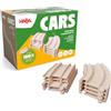 HABA Cars, Set complementare, 8 binari in Legno Riciclato e plastica, Extra Grande, Facile da collegare, per Bambini dai 2 Anni in su, 2011844001