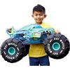 Hot Wheels Monster Trucks Macchina Telecomandata - Mega-Wrex XL, in Scala 1:6, Truck Lungo 60+ cm accessoriato, Ricaricabile con Cavo USB Incluso, Giocattolo per Bambini, 5+ Anni, HPK28