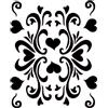 Eulenspiegel - Stencil per face painting Cuori retrò