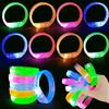 Cuackamily 8 pezzi LED Luminosi Fluorescenti Giocattoli Set braccialetti luminosi fluorescenti Braccialetti Fluo Festa Gadget Per compleanni Halloween Natale discoteca matrimoni feste decorazioni