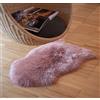 IPEA Tappeto di Vera Pelle di Pecora colore Rosa Antico - PELLE PREMIUM - Made in Italy - 100/110 cm - Scendiletto Naturale Pelliccia Morbida e Folta per Camera da Letto, Salotto, Arredamento, Casa