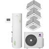 Gree Climatizzatore Trial Cassette a 8 vie 9000+9000+12000 + Serbatoio da 200 lt per produzione di ACS Wi-Fi