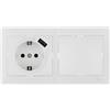 WatioWave Commutatore + Base SCHUKO con caricatore USB 2.1A serie EUROPA
