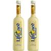 LIMONCE' Crema di Limoncè, Liquore al Limone Con Crema di Latte Fresco, 17% vol, Bottiglia da 500ml (Confezione da 2)