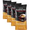 CAFFÈ CORSINI 1950 Caffè Corsini in Grani Espresso, 1kg, Selezione di chicchi di caffè per una miscela dal gusto intenso e cremoso (Confezione da 4)