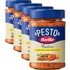 Barilla Sugo Pesto Rustico Mediterraneo, con Zucchine, Peperoni e Pomodori, Senza Glutine - 200 g (Confezione da 4)