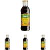 Ponti, Glassa Biologica all'Aceto Balsamico di Modena I.G.P., Ideale per Insaporare Piatti a Base di Carne, Pesce e Verdure, Ottima per Decorare Dolci, Gusto Pieno e Agrodolce, 250 g (Confezione da 4)