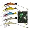 Senven Esca artificiale per gamberetti, esche da pesca, forma Luminous Bionic Shrimp per la pesca all'aperto, esche da pesca morbide con ganci da pesca - 5 pezzi