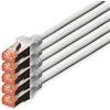 Digitus DK-1644-100-5 Cavo di Rete 10 m Cat6 S/FTP (S-STP) Grigio, Cat-6 - 10 m (5 Pezzi), Cavo patch - S-FTP - LSZH