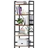 Exabang Libreria a 5 Ripiani, Scaffale Legno, Stile Industriale Librerie Verticale Portaoggetti per Ufficio, Cucina, Soggiorno, Camera da Letto, Studio (30 x 60 x 158 cm, Marrone Vintage e Nero)