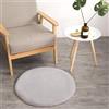 Teppich Wölkchen Tappeto Soffice Di Pelliccia Finta Di Coniglio - Decorazione Da Salotto - Tappeto Di Pelliccia Lavabile Come Tappetino Da Letto - Grigio - 45cm Rotondo