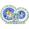 Sorrisini Set Stoviglie riutilizzabile per bambini, Piatti Bambini per asilo, scoula, Set pappa Bimbo con piatto, ciotola, bicchiere 260, Set Svezzamento Prima Pappa in plastica dura, Bluey