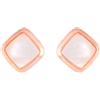 LUXENTER Pendientes de Ojo de Gato acabados en oro rosa de 18K - Mosi