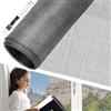BUZIFU Zanzariera Rete in Fibra di Vetro, Zanzariera a Rete per Finestre 100 * 250cm Ricambio Rete Zanzariera per Finestra Resistente a Raggi UV con 1 Spazzola per la Pulizia 2 in 1 (Grigio)