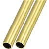METALLIXITY Ottone Tubo (10mm OD x 1mm Parete T x 200mm L) 2pz, Tubo Dritto in Metallo Senza Cuciture - Tubo Tondo in Ottone per Casa Arredamento, Macchine, Fai-da-Te Artigianato