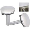 Without Brand / Generic COPPIA TAPPO PESANTE COPRI FORO OTTONE CROMATO D. 50 mm. TAPPI COPRIFORO LAVABO BAGNO