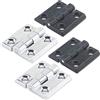 Eabdice 4 Pezzi 40mm Nero Cerniere Acciaio Inox Cerniere, Cerniere per Legno Porte Cerniere, per porte in legno, armadietti in legno, armadi, porte interne, finestre, 40 mm x 40 mm (Argento e Nero)