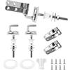 NAROSEBE 2 Kit Cerniere del Sedile del WC Cerniere Tavoletta WC Acciaio Inox Cerniere di Ricambio per WC Cerniere Copriwater Universali Kit Fissaggio Tavoletta per la Maggior Parte dei Modelli di WC