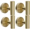 YUET 4 Pezzi Ganci Portasciugamani in SUS 304 Acciaio Inox Gancio Appendiabiti da Parete Con Accessori a vite per Cucina e Bagno Asciugamani Muro Accappatoio (4 Oro)