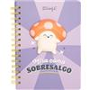 Mr. Wonderful - Taccuino A5 3D squishy - Guarda come si sporge - 160 pagine bianche - Include 1 foglio di adesivi