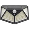 PAPILLON LAMPADA SOLARE 100LED 270LUMEN SENSORE CREPUSCOLARE IP65 ESTERNA BIANCA MODERNA